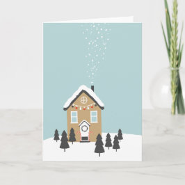 "Lebkuchen-Haus-" Weihnachtsgruß-Karte Feiertagskarte