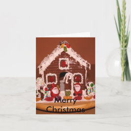 Lebkuchen-Haus-Weihnachtskarte Feiertagskarte