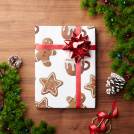 Lebkuchen-Heiße-Schokolade-Weihnachtsmuster Geschenkpapier