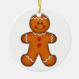 LEBKUCHEN-JUNGE durch SHARON SHARPE Keramik Ornament