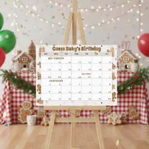Lebkuchen-Kalender "Rate Babys Geburtstag" Poster