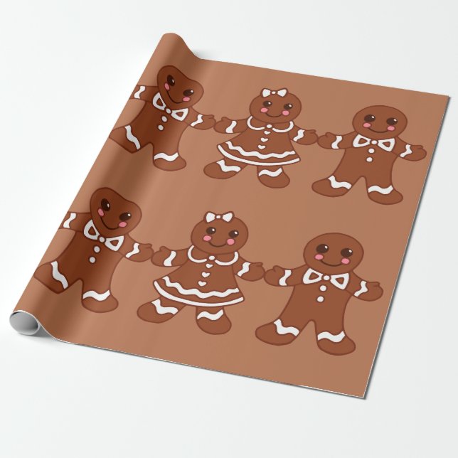 Lebkuchen-Kekse Geschenkpapier (Ungerollt)