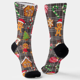 Lebkuchen-Kekse Socken Weihnachtsdruck Socken