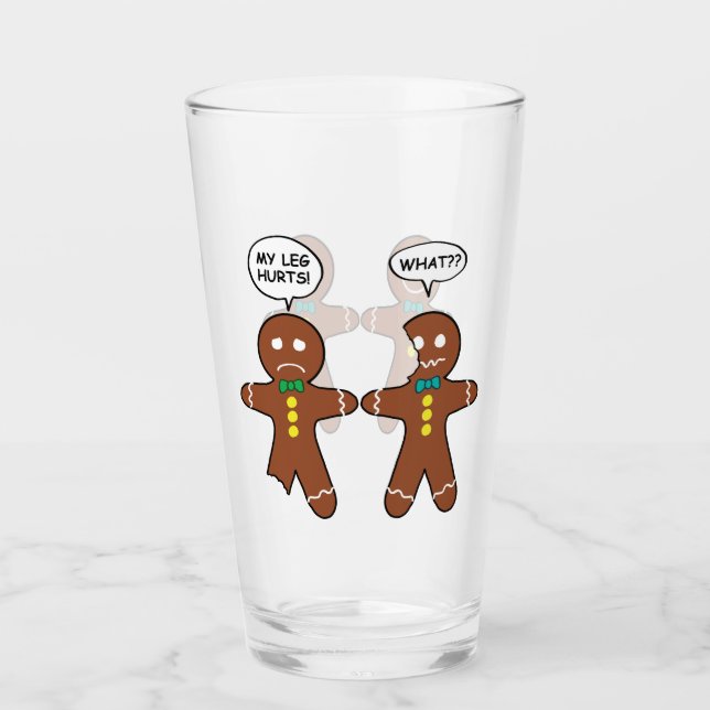 Lebkuchen Kekse Weihnachtsweihnachtsgebäck Spaß Glas (Vorderseite)