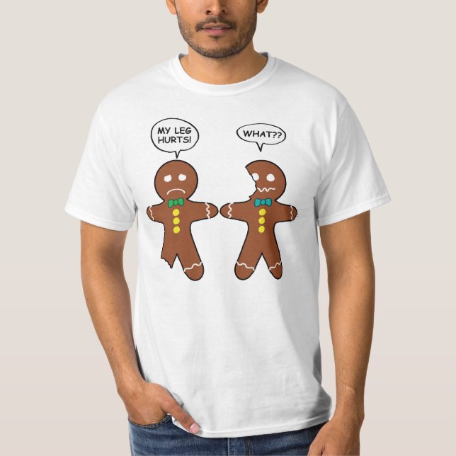 Lebkuchen Kekse Weihnachtsweihnachtsgebäck Spaß T-Shirt (Vorderseite)