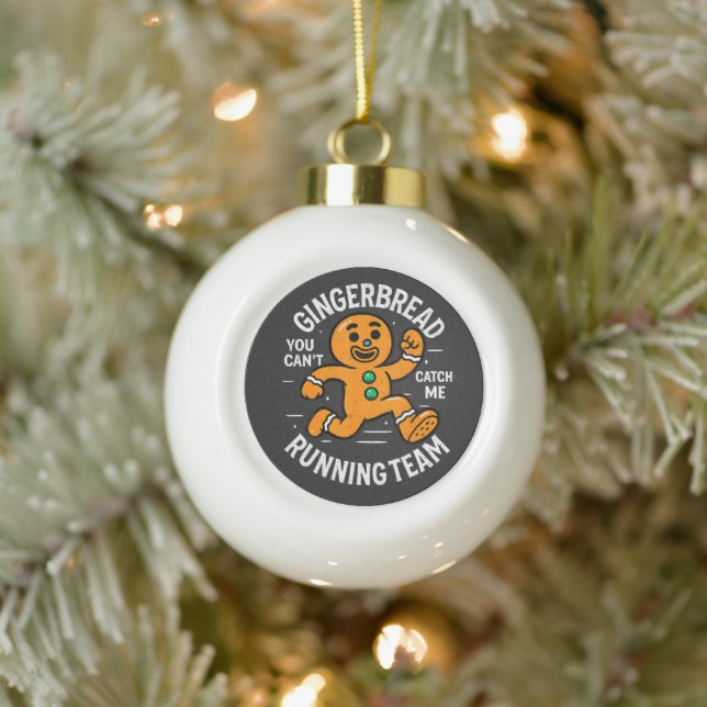 Lebkuchen-Laufteam Keramik Kugel-Ornament (Baum)