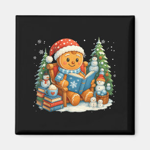 Lebkuchen Lesebuch Liebhaber Weihnachten Bücherwur Magnet
