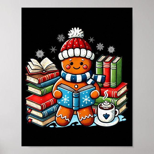 Lebkuchen Leselhrer Buch Bibliothek Kinder U Poster (Vorne)
