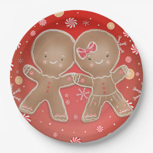 Lebkuchen Mädchen Junge Pfefferminze Feiertag Weih Pappteller