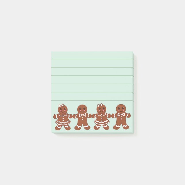 Lebkuchen Mädchen Jungen Post It Notizen (Vorderseite)