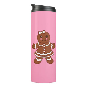 Lebkuchen-Mädchen-Thermobecher Thermosbecher