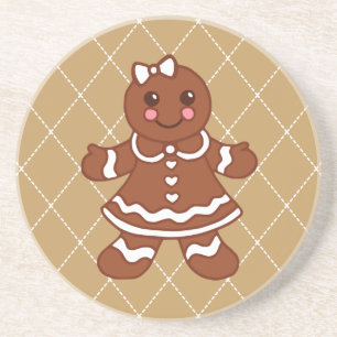 Lebkuchen-Mädchen-Unterlage Sandstein Untersetzer