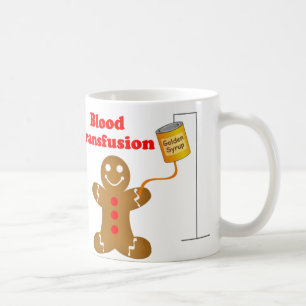 Lebkuchen-Mann-Blutbank und Bluttransfusion Tasse