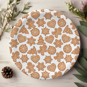 Lebkuchen Mann Cookies Niedlich Weihnachten Pappteller