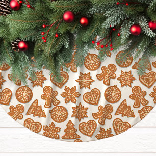 Lebkuchen Mann Cookies Niedlich Weihnachten Polyester Weihnachtsbaumdecke