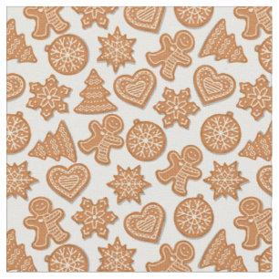 Lebkuchen Mann Cookies Niedlich Weihnachten Stoff
