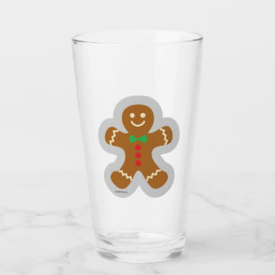 Lebkuchen Mann, der den Engel im Schnee macht Glas