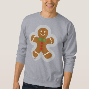 Lebkuchen Mann, der den Engel im Schnee macht Sweatshirt