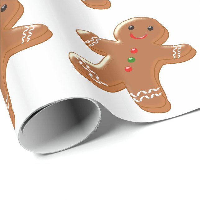 Lebkuchen-Mann-Entwurf Geschenkpapier (Rolleneckpunkt)