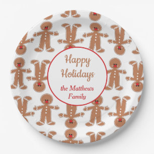 Lebkuchen-Mann-Feiertag Pappteller