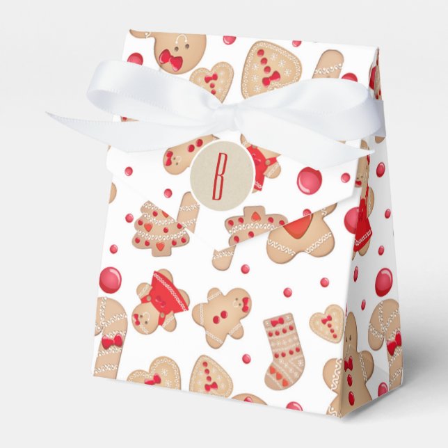 Lebkuchen Mann gebackene Kekse Rustikale Whimsical Geschenkschachtel (Vorderseite)