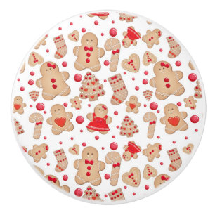 Lebkuchen Mann gebackene Kekse Rustikale Whimsical Keramikknauf