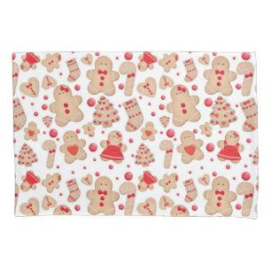 Lebkuchen Mann gebackene Kekse Rustikale Whimsical Kissenbezug