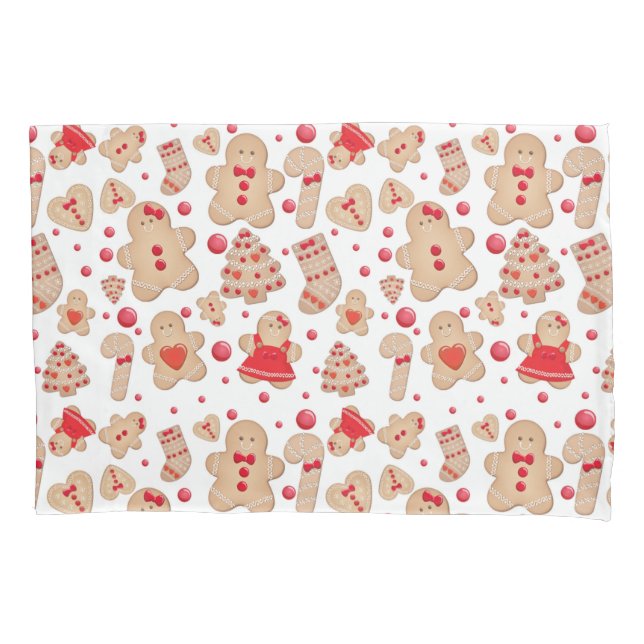 Lebkuchen Mann gebackene Kekse Rustikale Whimsical Kissenbezug (Vorderseite)