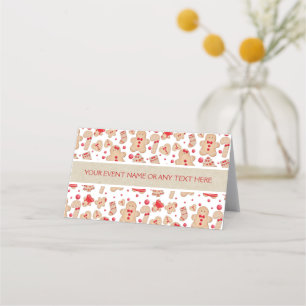 Lebkuchen Mann gebackene Kekse Rustikale Whimsical Platzkarte