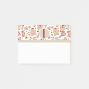 Lebkuchen Mann gebackene Kekse Rustikale Whimsical Post-it Klebezettel