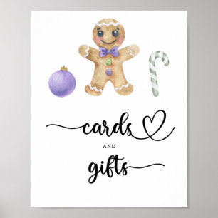 Lebkuchen Mann - Karten und Geschenke Babydusche Poster
