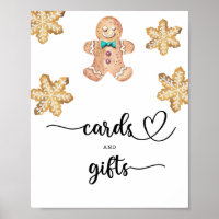 Lebkuchen Mann - Karten und Geschenke Babydusche
