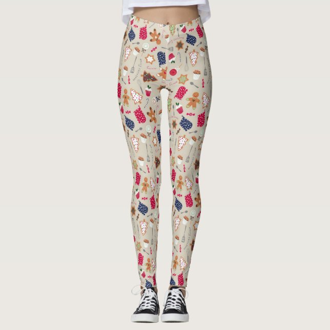Lebkuchen-Mann Leggings (Vorderseite)