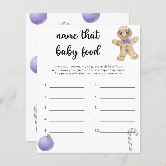 Lebkuchen Mann - Name dieses Babynahrung (Vorne/Hinten)