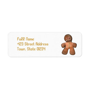 Lebkuchen-Mann-Postsendung-Aufkleber