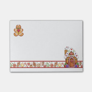 Lebkuchen-Mann-u. Lebkuchen-Haus-Post-it-Zettel Post-it Klebezettel