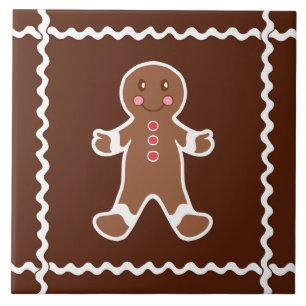 Lebkuchen-Mann-Untersetzer-Fliese Fliese