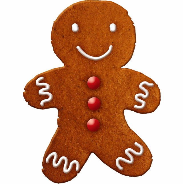 Lebkuchen-Mann-Verzierung Fotoskulptur Ornament (Vorne)