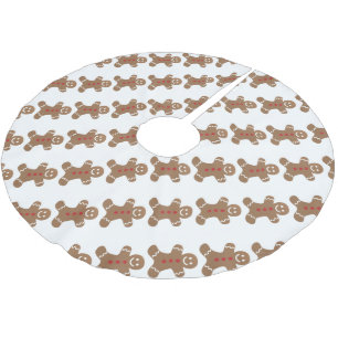 Lebkuchen-Mann-Weihnachtsfeiertag Polyester Weihnachtsbaumdecke