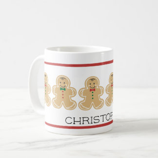 Lebkuchen-Mann-Weihnachtsnamen-Tasse Tasse