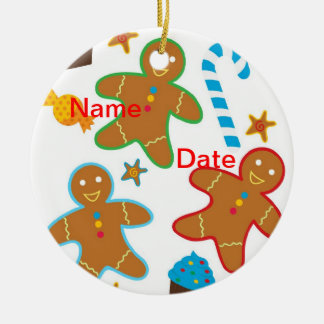 Lebkuchen-Mann-Weihnachtsverzierung Keramik Ornament