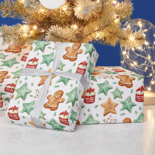 Lebkuchen Männer Kekse Kekse Moderne Weihnachten Geschenkpapier
