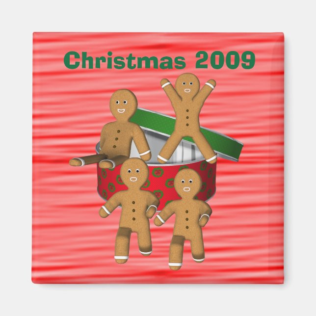 Lebkuchen Männer Weihnachtsfeiertag Funny Magnet (Vorne)