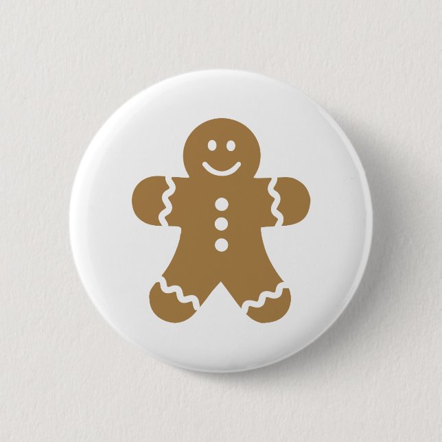 Lebkuchen Mannweihnachten Button (Vorderseite)