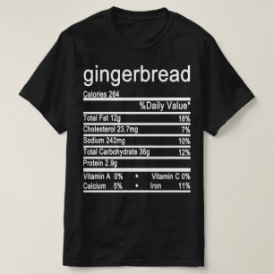 Lebkuchen-Nährwertkennzeichnung T-Shirt