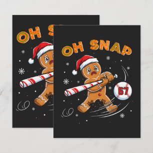 Lebkuchen Oh Snap 67 Baseball Dankeskarte