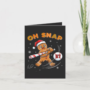 Lebkuchen Oh Snap 67 Baseball Feiertagskarte