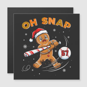 Lebkuchen Oh Snap 67 Baseball Magnetkarte