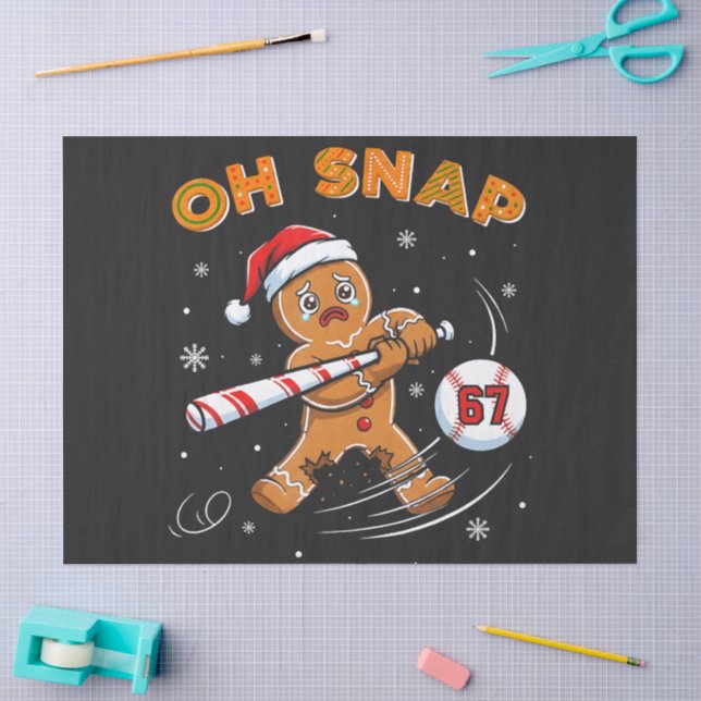 Lebkuchen Oh Snap 67 Baseball Seidenpapier (Basteln)
