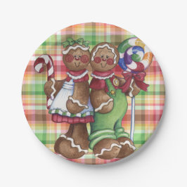 Lebkuchen-Paar-Süßigkeits-Geschäfts-Pappteller Pappteller